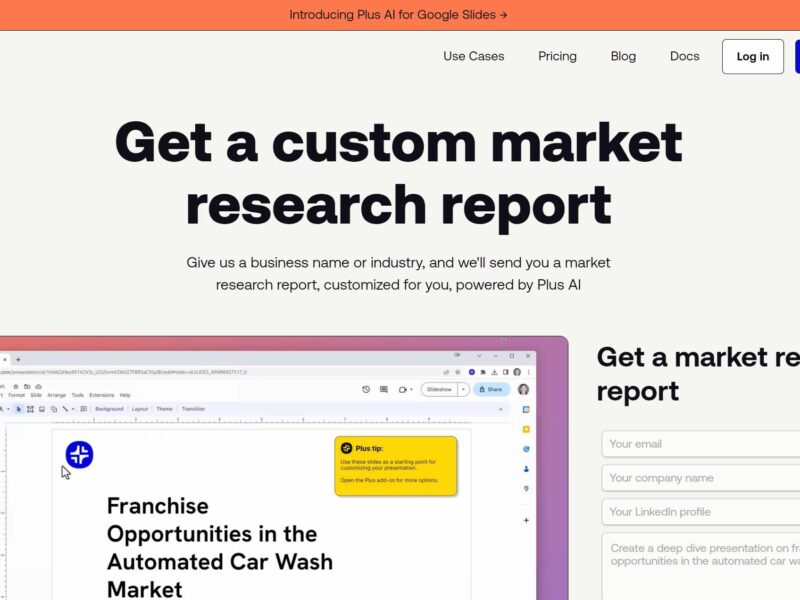 Plus AI for Market Research