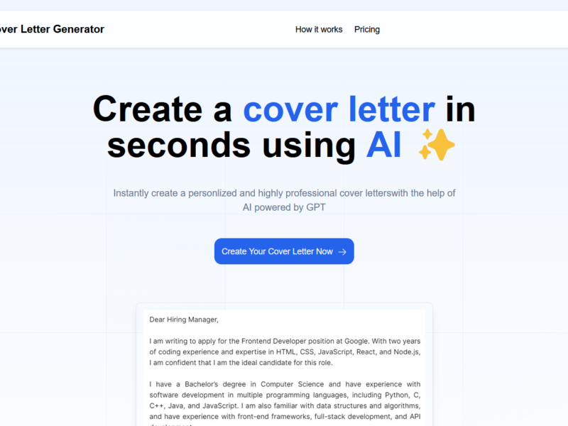 AI Cover Letter Generator