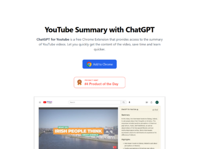 ChatGPT for Youtube