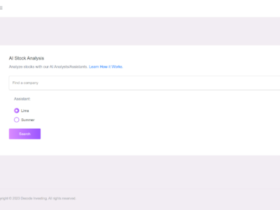 Decode Investing Stock Analysis