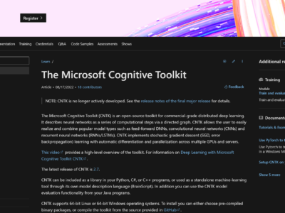 Microsoft Cognitive Toolkit