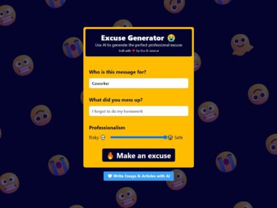 The Excuse Generator