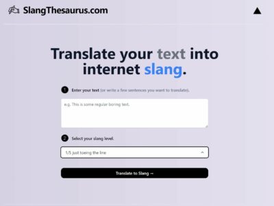 Slang Thesaurus