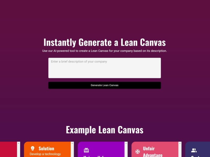 Lean Canvas