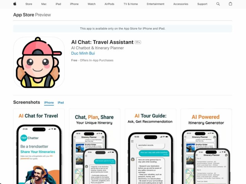 AI Chat Travel Assistant