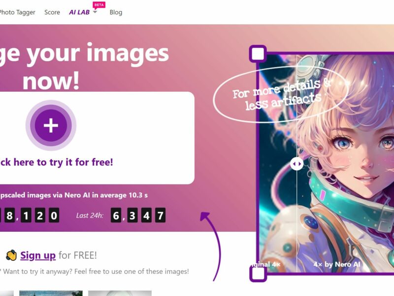 Nero AI Image Upscaler