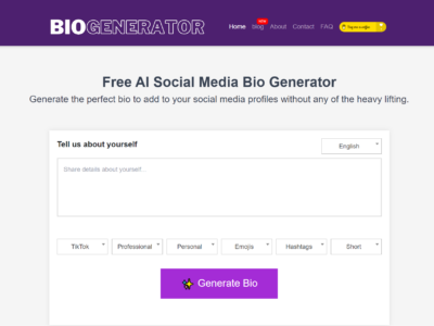 Social Media Bio Generator