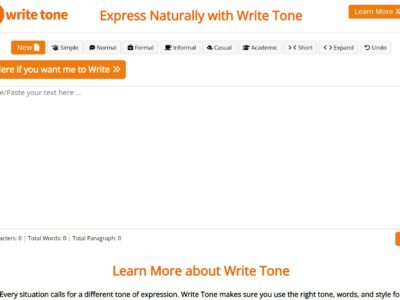 Write Tone