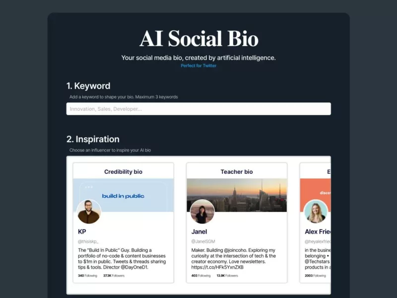 AI Social Bio