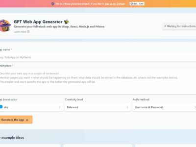 GPT Web App Generator