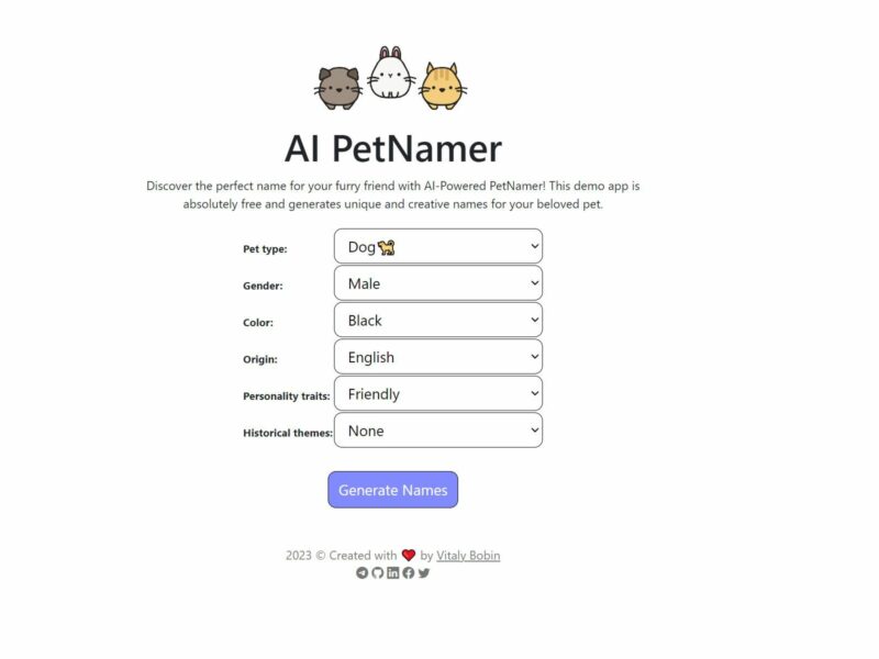 AI Pet Namer